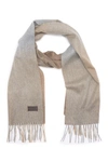 Hickey Freeman Cashmere Ombre Scarf In Beige