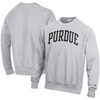 Champion Heathered Gray Purdue Boilermakers Arch Reverse Weave Pullover Sweatshirt In Heather Gray
