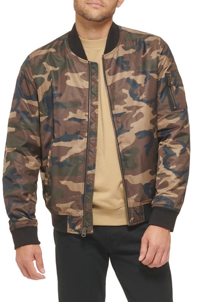 Levi's® Nylon Satin Bomber Jacket In Camouflage