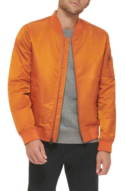 Levi's® Nylon Satin Bomber Jacket In Orange