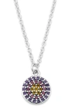 Samuel B. Sterling Silver Gemstone Pendant Neckalce In Pink