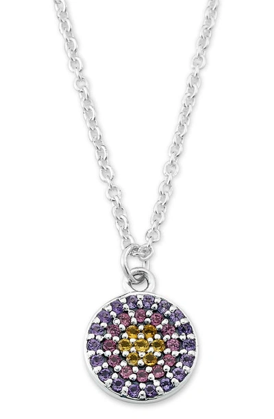 Samuel B. Sterling Silver Gemstone Pendant Neckalce In Pink