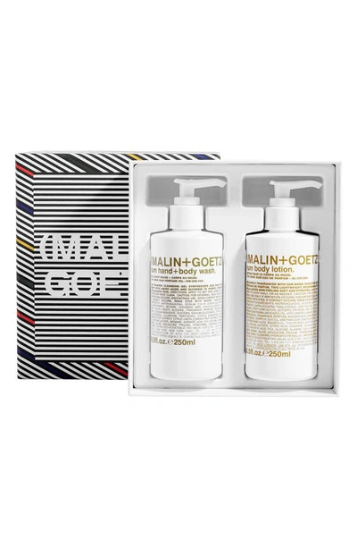 Malin + Goetz Make It A Double Hand & Body Wash Set Usd $59 Value