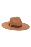 Vince Camuto Oversized Panama Hat In Pecan