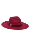 Vince Camuto Oversized Panama Hat In Wine