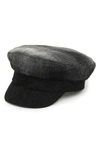 Vince Camuto Plaid Corduroy Conductor Cap In Black