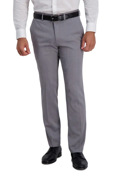 Kenneth Cole Reaction Stretch Slim Fit Dress Pants In Htr Grey