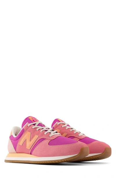New Balance 420 Colorblock Sneaker In Magenta Pop/ Purple