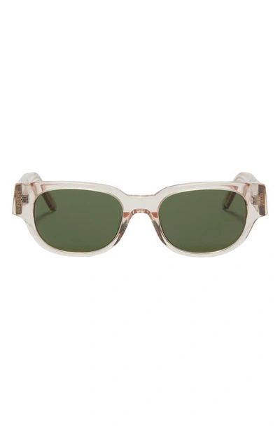 Palm Angels Redondo Oval Sunglasses In Crystal Peach Green