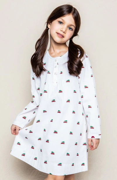 Petite Plume Kids' Holiday Journey Nightgown In White