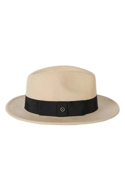 Kate Spade Wool Felt Fedora In Roasted Cashew