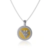 DAYNA DESIGNS DAYNA DESIGNS WEST VIRGINIA MOUNTAINEERS ENAMEL SILVER COIN NECKLACE