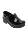 Dansko Professional Womens Solid Patent Leather Clogs In Black Patent