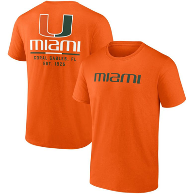 Fanatics Branded Orange Miami Hurricanes Game Day 2-hit T-shirt