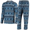 Concepts Sport Navy Penn State Nittany Lions Ugly Sweater Knit Long Sleeve Top And Pant Set In Navy