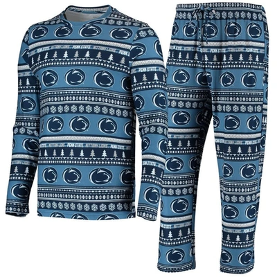 Concepts Sport Navy Penn State Nittany Lions Ugly Sweater Knit Long Sleeve Top And Pant Set