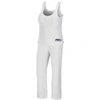 Wear By Erin Andrews Women's  Cream Seattle Seahawks Cozy Scoop Neck Tank Top Pants Sleep Set In Cream