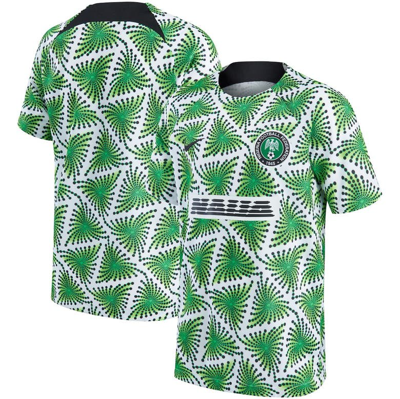 Nike Kids' Youth  White Nigeria National Team Pre-match Top In Green