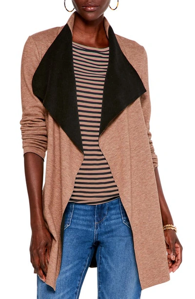 Nic + Zoe Lounge Around Open-front Jacket In Brown