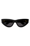 Bottega Veneta 55mm Cat Eye Sunglasses In Black