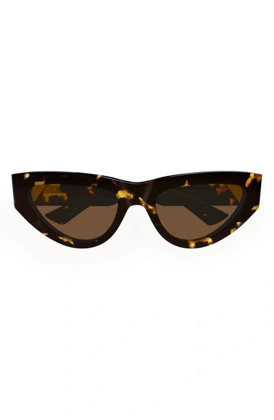 Bottega Veneta 55mm Cat Eye Sunglasses In Brown