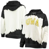 GAMEDAY COUTURE GAMEDAY COUTURE WHITE/BLACK IOWA HAWKEYES FOR THE FUN DOUBLE DIP-DYED PULLOVER HOODIE
