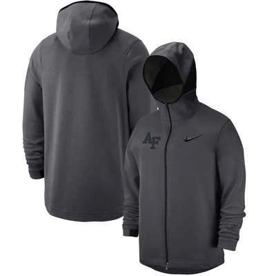 Nike Anthracite Air Force Falcons Tonal Showtime Full-zip Hoodie Jacket