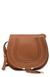 Chloé Medium Marcie Leather Crossbody Bag In Tan