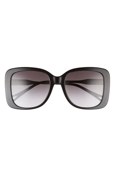 Chloé 55mm Square Sunglasses In Black / Grey