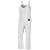 Wear By Erin Andrews Women's  Cream Las Vegas Raiders Cozy Scoop Neck Tank Top Pants Sleep Set In Cream