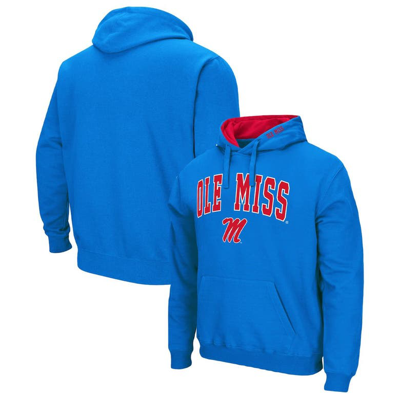 Colosseum Men's  Powder Blue Ole Miss Rebels Arch & Team Logo 3.0 Pullover Hoodie
