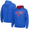 Colosseum Men's  Powder Blue Ole Miss Rebels Arch & Team Logo 3.0 Pullover Hoodie In Powder Blue