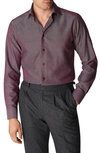 Eton Contemporary Fit Textured Dress Shirt In Red