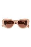 Fendi Ff Nylon Cat-eye Sunglasses In Tan/brown Solid