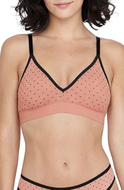 Skarlett Blue Spellbound Mesh Bralette In Rose/ Dot