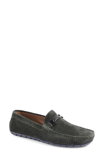 Bruno Magli Men's Xander Horse-bit Strap Leather Drivers In Military-inspired Green Suede