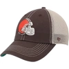 47 '47 BROWN/NATURAL CLEVELAND BROWNS TRAWLER CLEAN UP TRUCKER SNAPBACK HAT