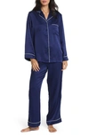 Papinelle Silk Pajamas In Navy