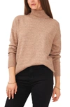 Vince Camuto Textured Turtleneck Sweater In Taupe