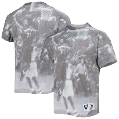 Mitchell & Ness Men's  Kevin Garnett Heather Gray Minnesota Timberwolves Above The Rim T-shirt