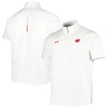 Under Armour White Wisconsin Badgers Motivate 2.0 Half-zip Jacket In White