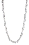 Nadri Shine On Cubic Zirconia Collar Necklace In Rhodium