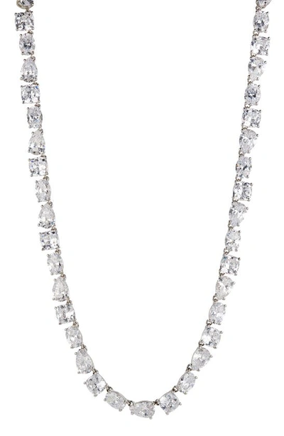 Nadri Shine On Cubic Zirconia Collar Necklace In Silver