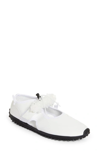 Cecilie Bahnsen Sara Embellished Technical Flats In White