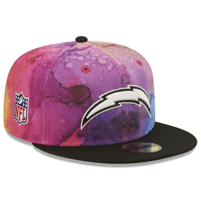 New Era Men's  Pink, Black Los Angeles Chargers 2022 Nfl Crucial Catch 59fifty Fitted Hat In Pink,black