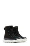 Sorel Explorer Ii Joan Insulated Lace-up Boot In Black Tea Light