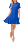 Cece Ruffle Godet Dress In Deep Royal Blue