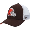 47 YOUTH '47 BROWN/WHITE CLEVELAND BROWNS ADJUSTABLE TRUCKER HAT