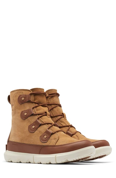 Sorel Explorer™ Waterproof Lace-up Boot In Wood/ Tawny Buff