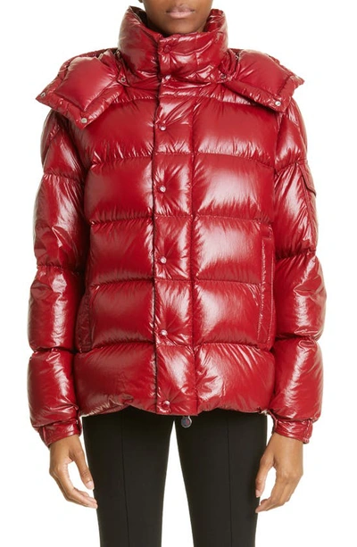 Moncler Maya 70 Jacket In Berry Red